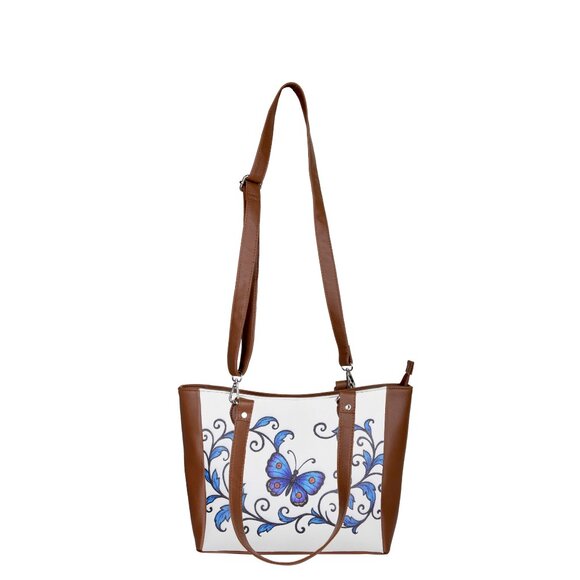 Printed Leather Shoulder Tote Bag for Women–Sling Bag Daily Use Purse for Office - Picture 10 of 10
